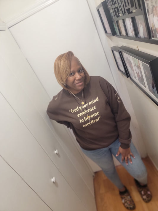 "Excellence" Fleece Crew Long Sleeve